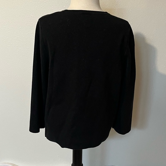 Ann Taylor Factory Black Sweater with Bird Embroidery. Fits Women’s size M - Picture 2 of 3